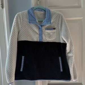 Simply Southern Blue and White Fleece Pullover